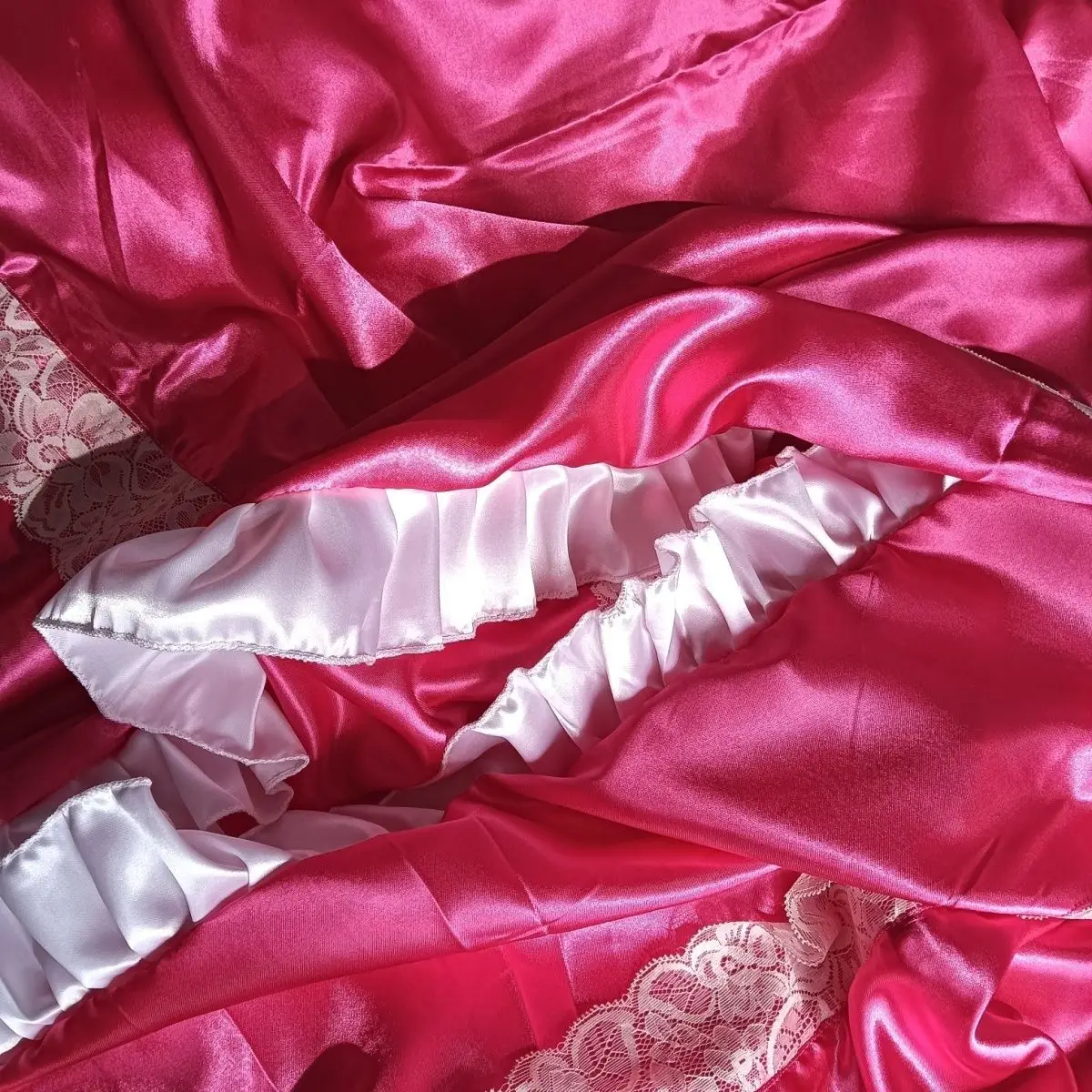 

Glossy summer satin silk cover with zippe Ice cool bedspread home bedding