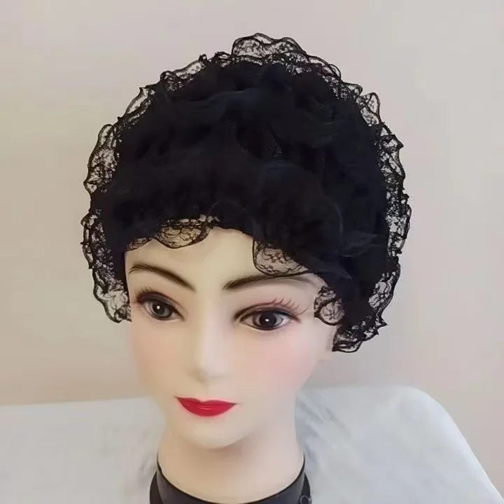 

Elastic lace cap breathable hairnet