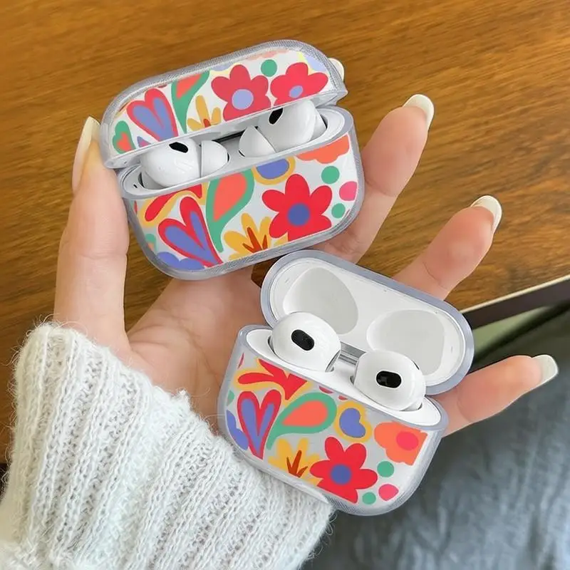 

Cartoon Flower Love Heart Earphone Case for Airpods 4th 3rd 2 Pro 3 2 Cover for Airpod 2 3 1 Protective Accessorie Shell Fundas