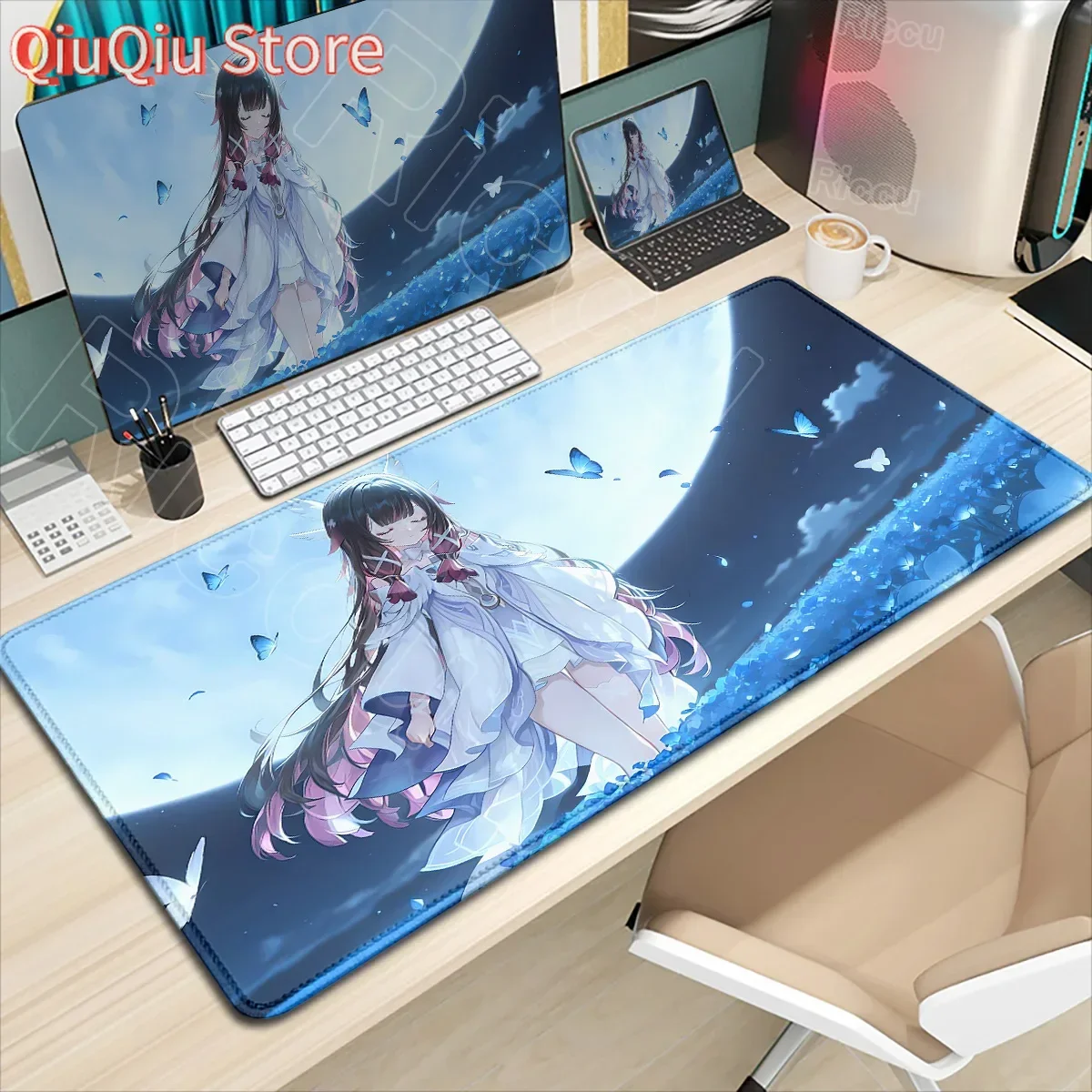 

HD Columbina Genshin Impact Mouse Pad Large Desk Mat Keyboard Ergonomic Office Rubber Game PC Non-slip Mousepad Home Accessories