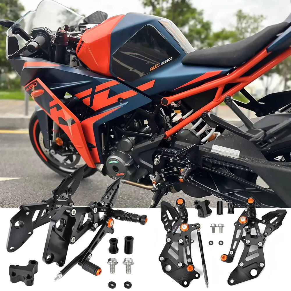 

Pedane poggiapiedi regolabili per KTM RC390 pedane moto set posteriori RC 390 2022 2023 Aluminum alloy anti-fall style