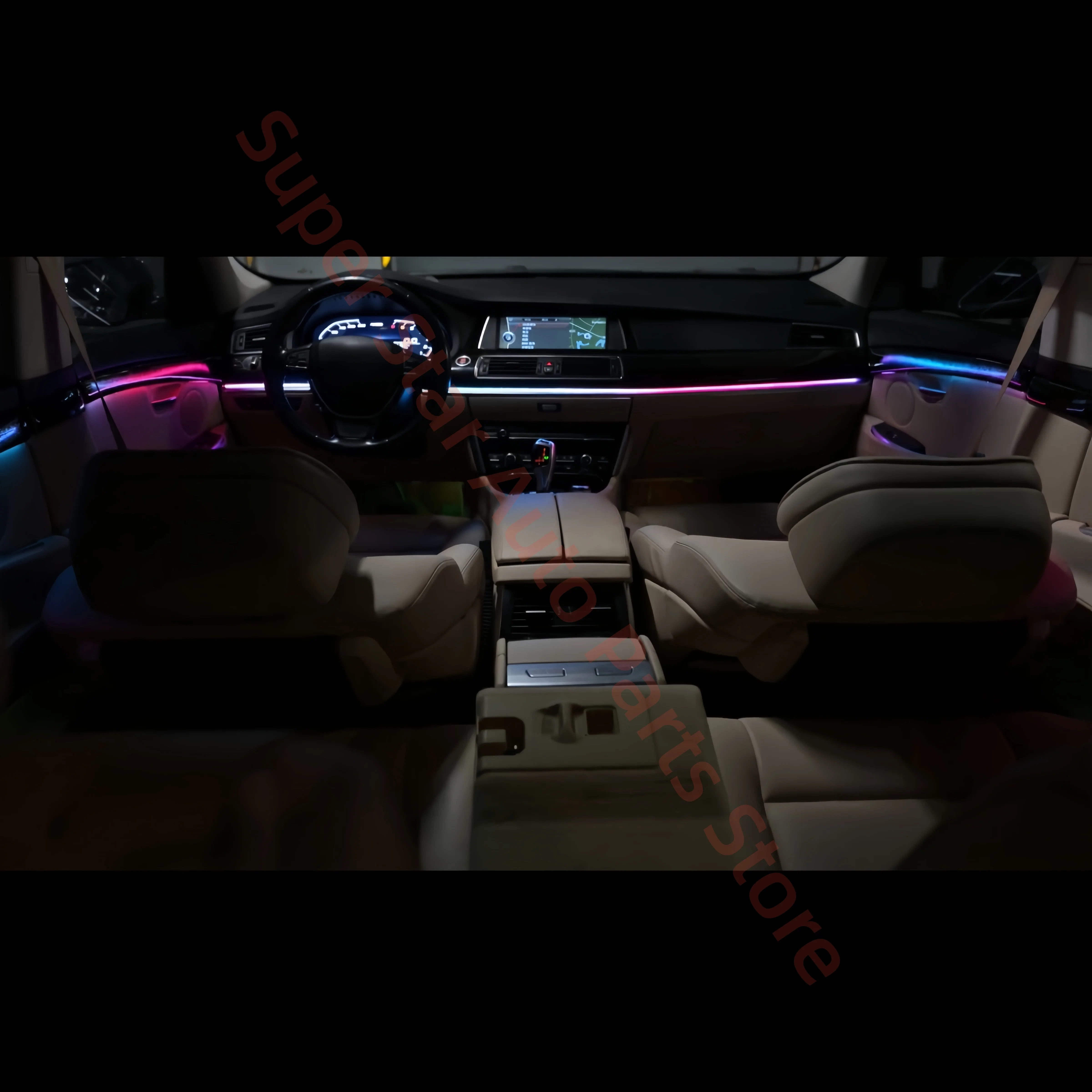 For BMW 5 Series GT 2010+ Ambient Light Car Upgrade automotive interior light Car accessories Button &APP control Galaxy style