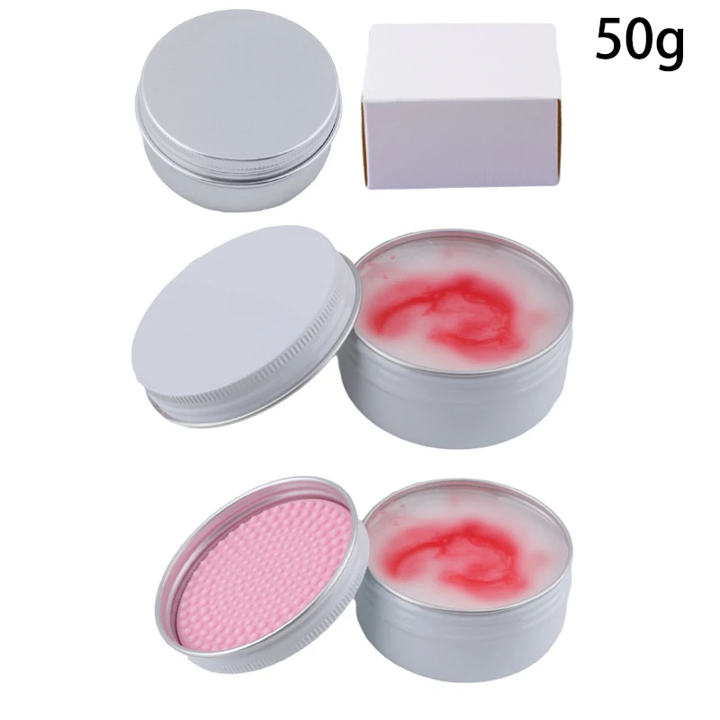 Nettoyeur de pinceaux de maquillage en Silicone, miel pêche, tampon de savon, brosse de lavage de maquillage, outil de nettoyage de pinceaux à sourcils cosmétiques, 50g