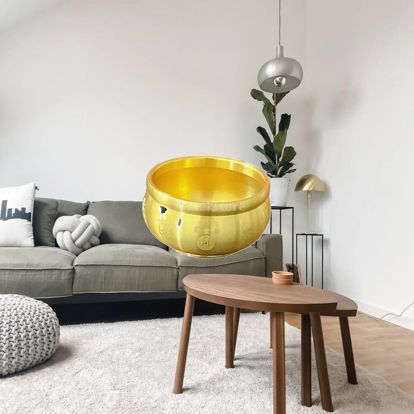 2-6pack Feng Shui Treasure Bowl Gift Desktop Ornament for Home Living Room
