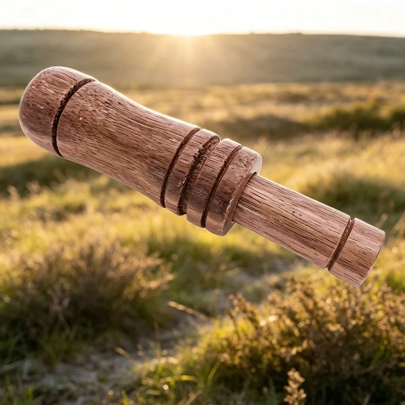 Wooden Decoy Imitate Pheasant Duck Call Hunting Whistle Voice Call Bird Goose Voice Trap Brown Oak Wooden Whistle Imitation
