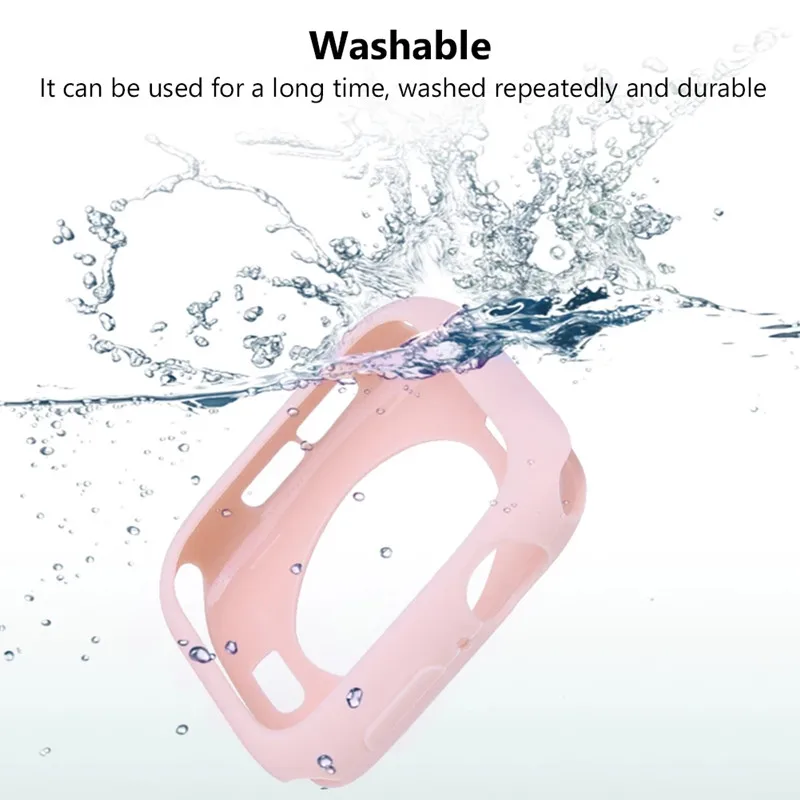 Capa de Silicone Macia para Apple Watch, Proteção de Capa, Bumper Shell, iWatch Series 8, 7, SE, 6, 5, 4, 3, 45mm, 44mm, 42mm, 41 milímetros, 40 milímetros, 38 milímetros
