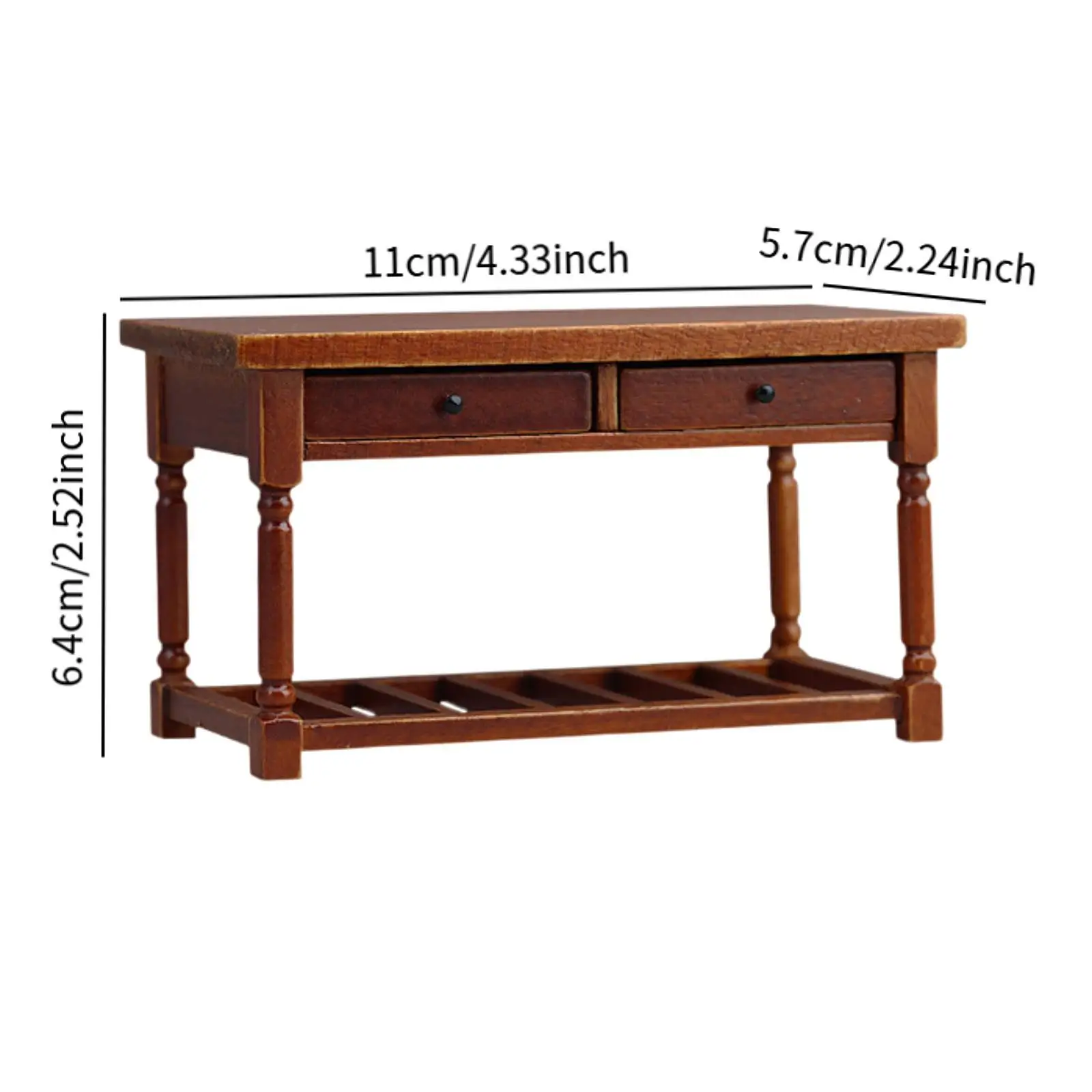 Mesa de madeira para casa de bonecas em miniatura, 1/12, móveis para casa de bonecas para mini casa, sala de estar, adereços fotográficos, casa de boneca, paisagem em miniatura