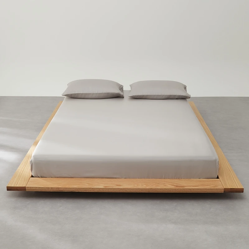 3pcs Fitted Sheet Set Gray Mattress Cover With Deep Pocket Elastic Bed Sheet Fit Silky Cooling Lyocell Home Hotel Bedding Quuen