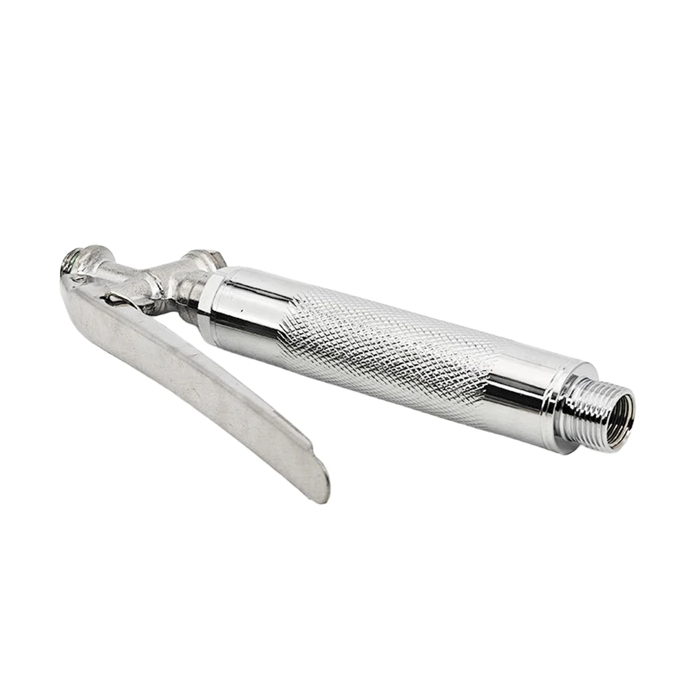 

High Pressure Sprayer Handle with Adjustable Flow and Filter for Efficient Watering and Cleaning Silver Finish