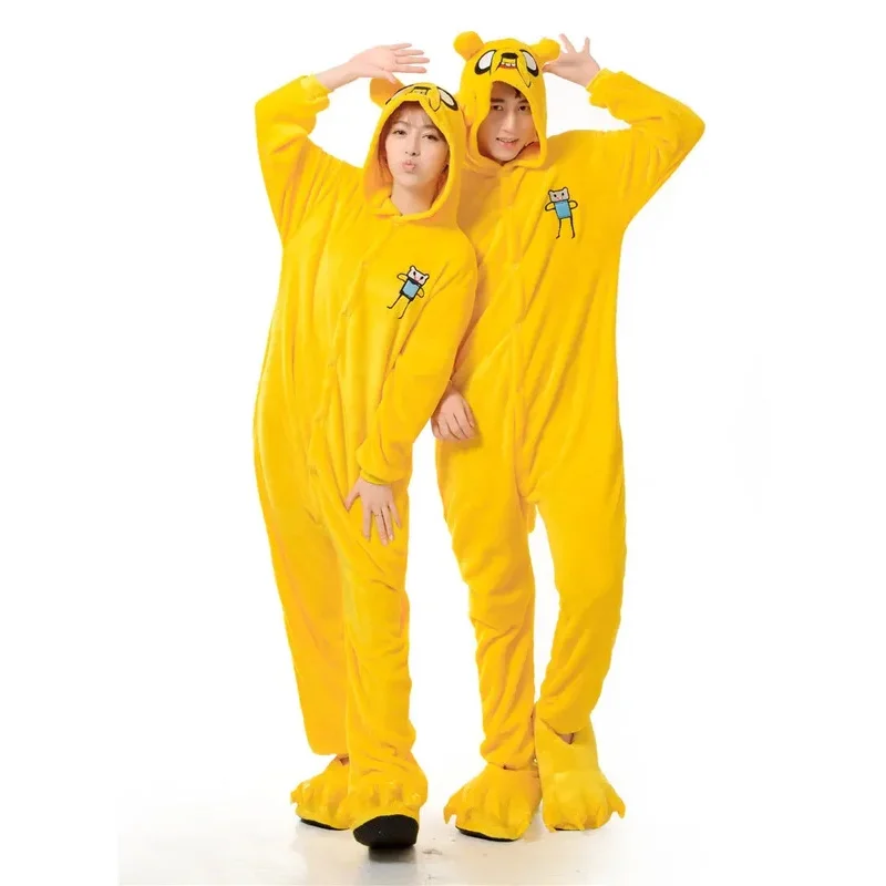 Adulto flanela cosplay anime aventura traje onesies cão pijamas animal halloween carnaval vestir-se festa macacões pijamas