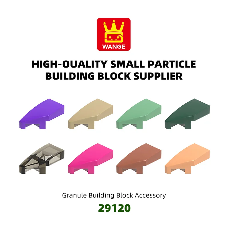 Wange 400Pcs/lot 29120 Wedge 2x1 with Stud Notch Left Block Moc ColorAccessories Compatible with Brick DIY Children Toy Gift