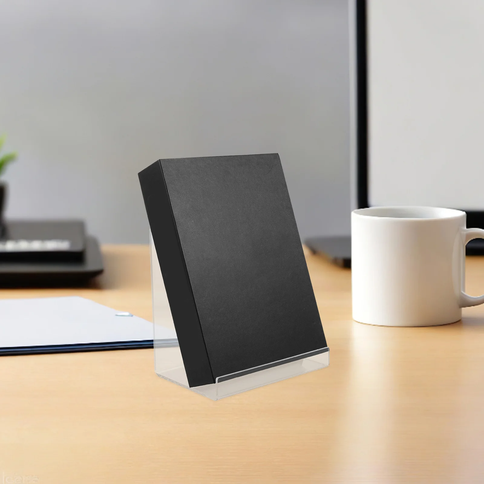 Acrylic Puzzle Lid Support Stand L Shaped Clear Puzzle Box Holder Organizer Rack Ergonomic Instruction Reading Book Display