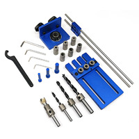 Woodworking Round Tenon Puncher, 3-in-1 DIY Furniture Hole Opener Locator Kit