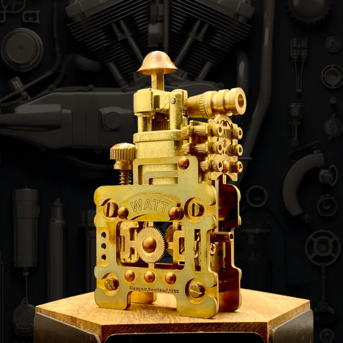 Creatieve handgemaakte mechanische windgongaansteker, messing materiaal, hendelwielontsteking, herenverzamelobject