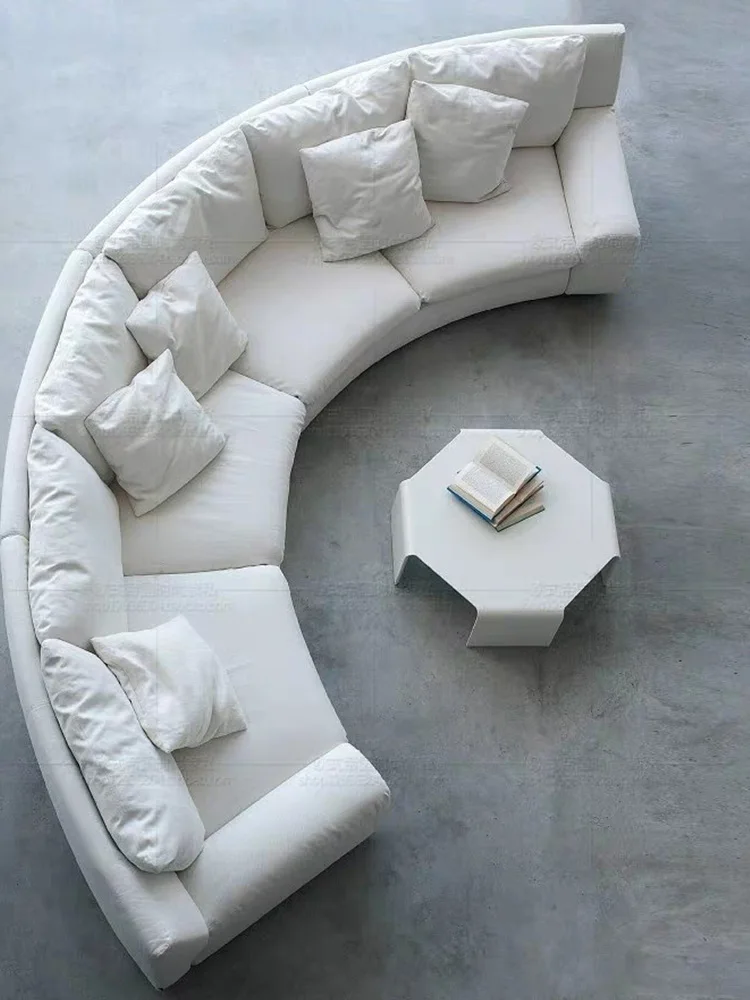 Nordic semi-circular arc sofa designer simple modern wash lobby circular creative combination corner sofa