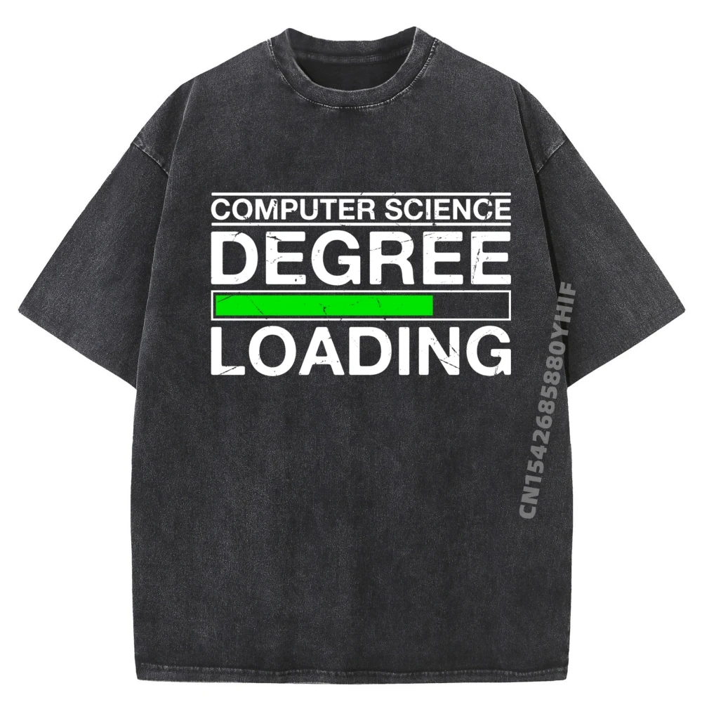 

Computer Science Degree Loading Computer Scientist Funny Shirts Fashionable and Trendy Men's Shirt Luxury Washed Shirt