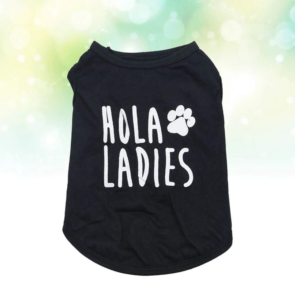 

Breathable Cotton Dog Vest Comfortable Pet Clothes Fashion Letter Design Outdoor Vest For Puppy Walking Photo Party