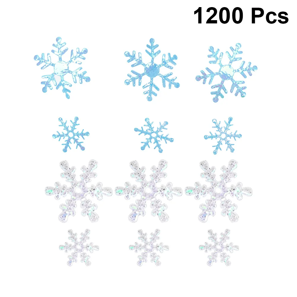 

300pcs Christmas Snowflakes Confetti Plastic Snowflake Decorations For Holiday Party Wedding Winter Craft Diy Room Table