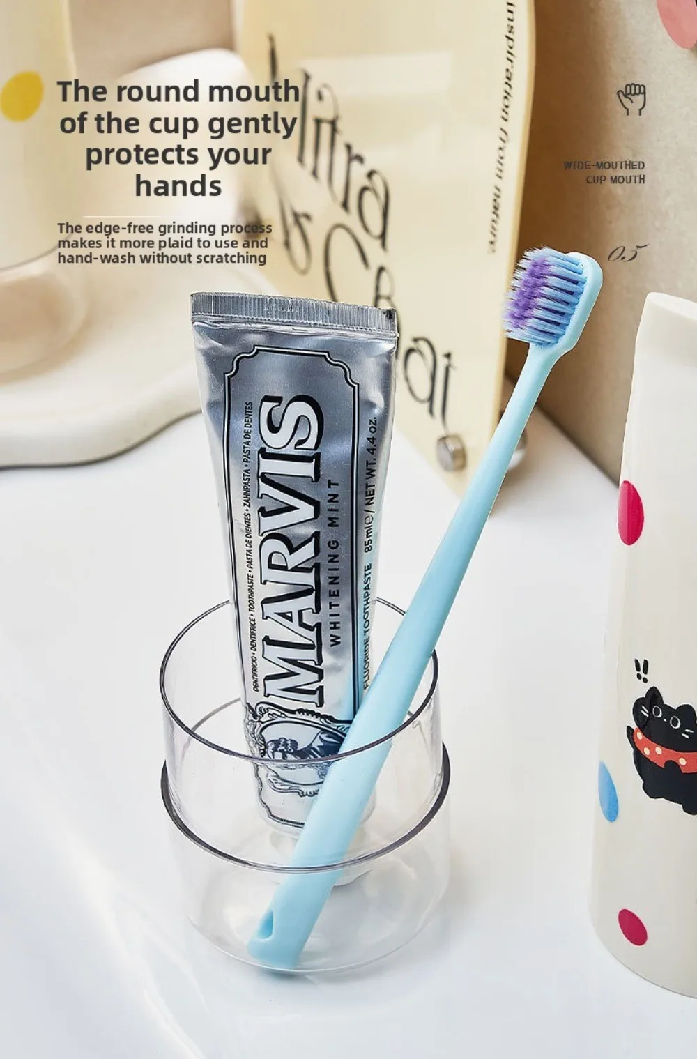 New INS Style Travel Toothbrush Box Portable Home Storage Toothbrush Cup Wave Point Toothpaste Storage Box