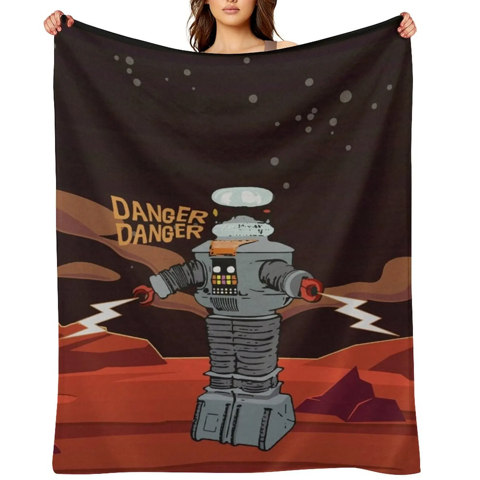 

B9 Robot - Lost In Space Throw Blanket Sofas Personalized Gift Comforter Softest Blankets