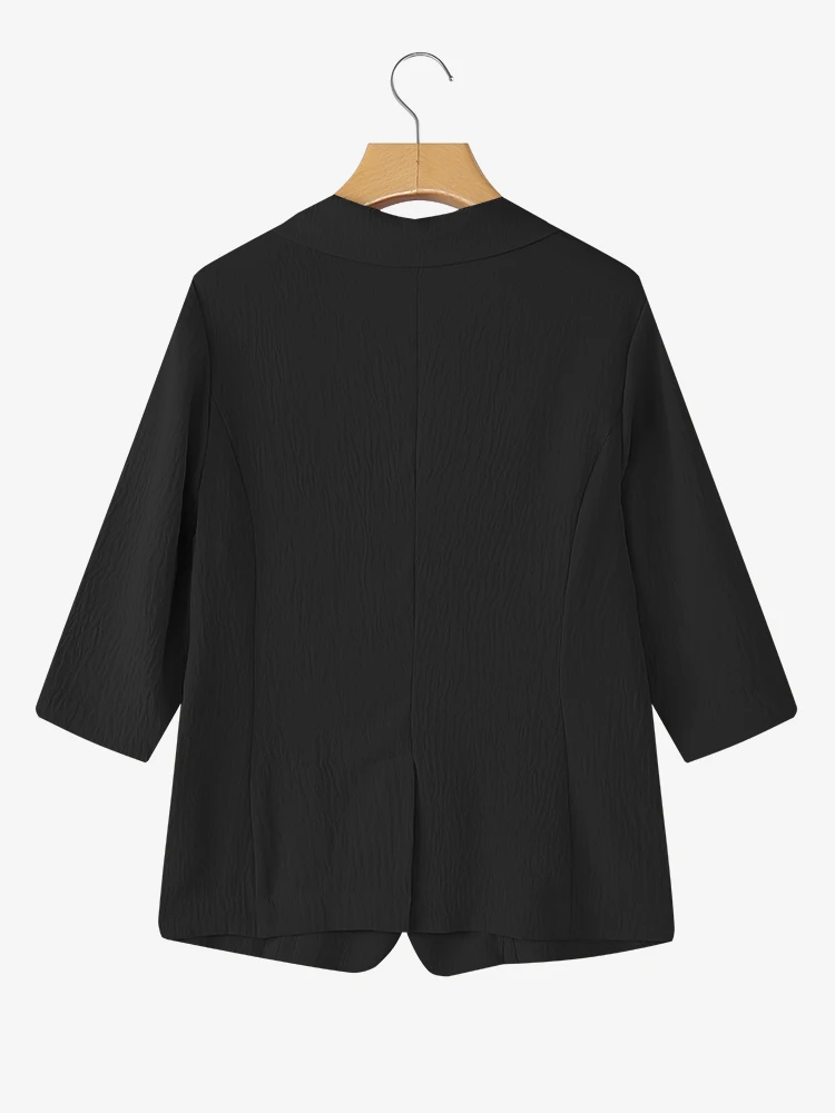 سترة نسائية أنيقة من ZANZEA لعام 2025 بدلات مكتب سيدة OL للخريف 3/4 كم جيوب غير رسمية معاطف خارجية عصرية متينة معاطف ملابس الشارع #2