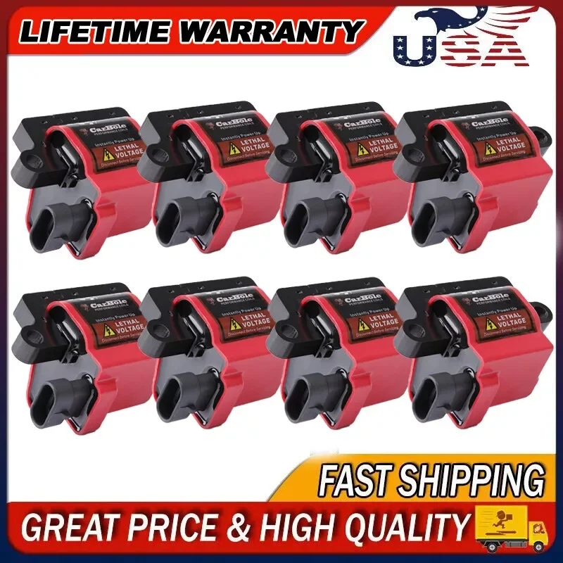 Carbole UF-271 PACK Of 8 Square Ignition Coils For Chevrolet GMC 4.8L 5.3L 6.0L 8.1L V8