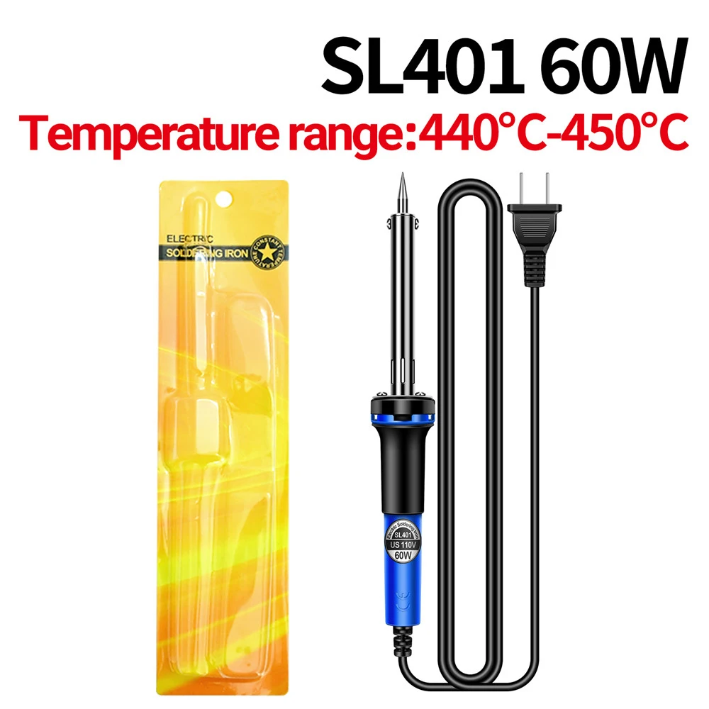 60 واط SL401 سبيكة لحام كهربائي المهنية قابل للتعديل درجة الحرارة المحمولة عدة لحام لحام أداة إصلاح الولايات المتحدة/الاتحاد الأوروبي التوصيل