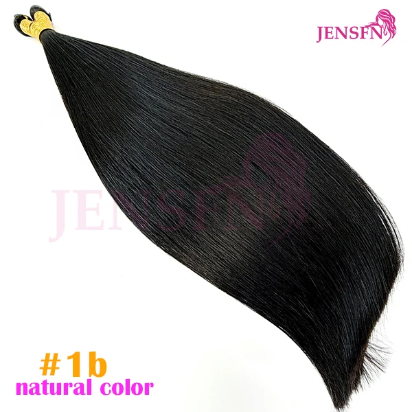 JENSFN Hoge Kwaliteit Genius haar Inslagen Steil Menselijk Haar Weeft Braziliaanse Remy Menselijk Natuurlijk Haar Bundels Naaien Inslag Extension