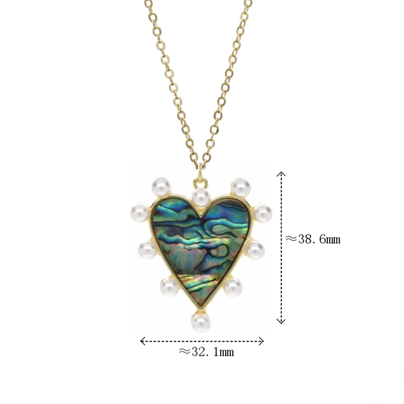 10Pcs Shell Point Her Chain Necklace Copper Gold Color 18+2inch Jewelry Special Gift For Women