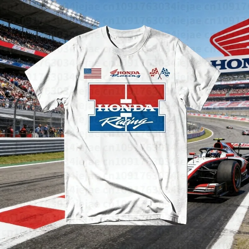 

Новая летняя футболка Honda 2026 для мужчин и женщин, хлопковая рубашка для весны и осени, повседневный топ для мотокросса Honda Paddock