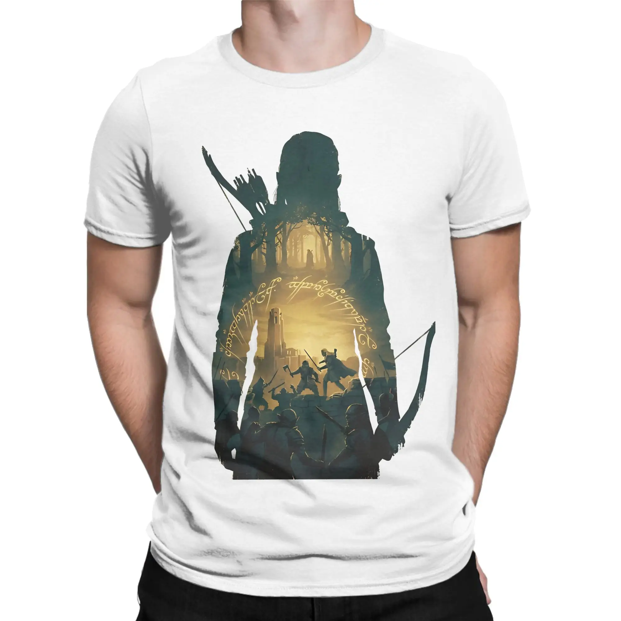 Men Women's T-Shirts L-Lords R-Rings Legolas Novelty Pure Cotton Tees Short Sleeve  T Shirts Round Neck Clothing Summer