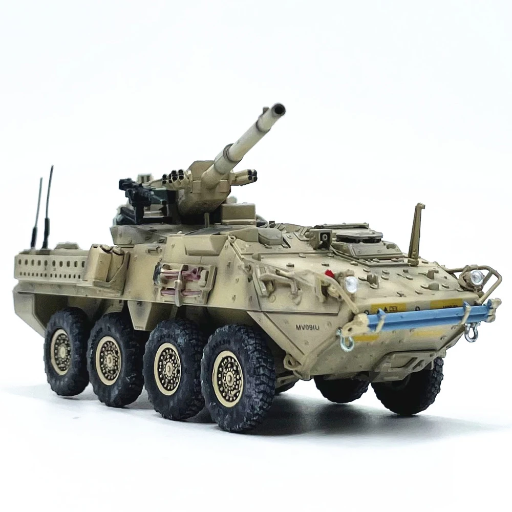 1:72 Scale Sand Color Simulation Finished Model of US M1128 Stryker Mobile Militarized Combat Eight-wheeled Armored Vehicle