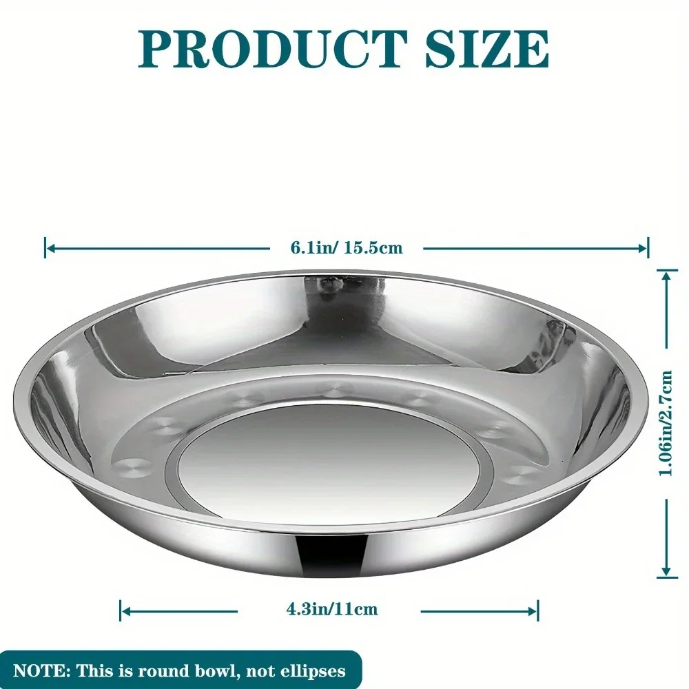 Large Capacity Dog Bowl Stainless Steel Pet Feeding Bowl Cat and Dog Food Drinking Bowl Metal Feeder Bowl Durable and Cheap