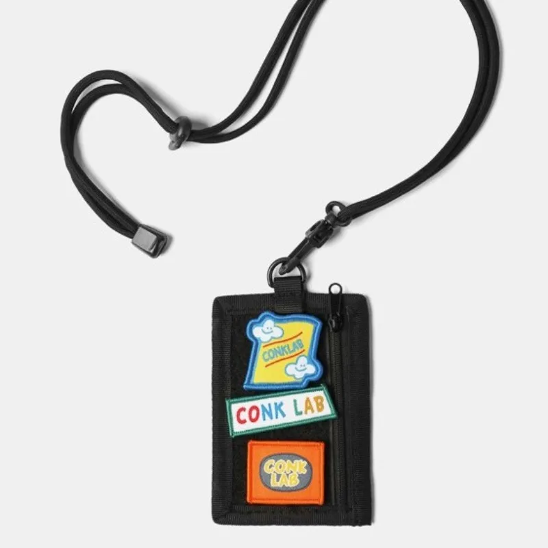 Unisex Nylon Lanyard Badge Holder ID Card Zip Wallet Work Certificate with Neck Lanyard Name Tags School Pass Cute Card Holder