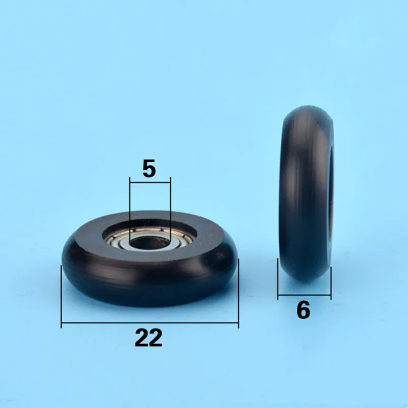 20pcs/100pcs Plastic Coated Bearing 5*22*6mm 695ZZ Pulley POM Shell Spherical roller wheel 5x22x6