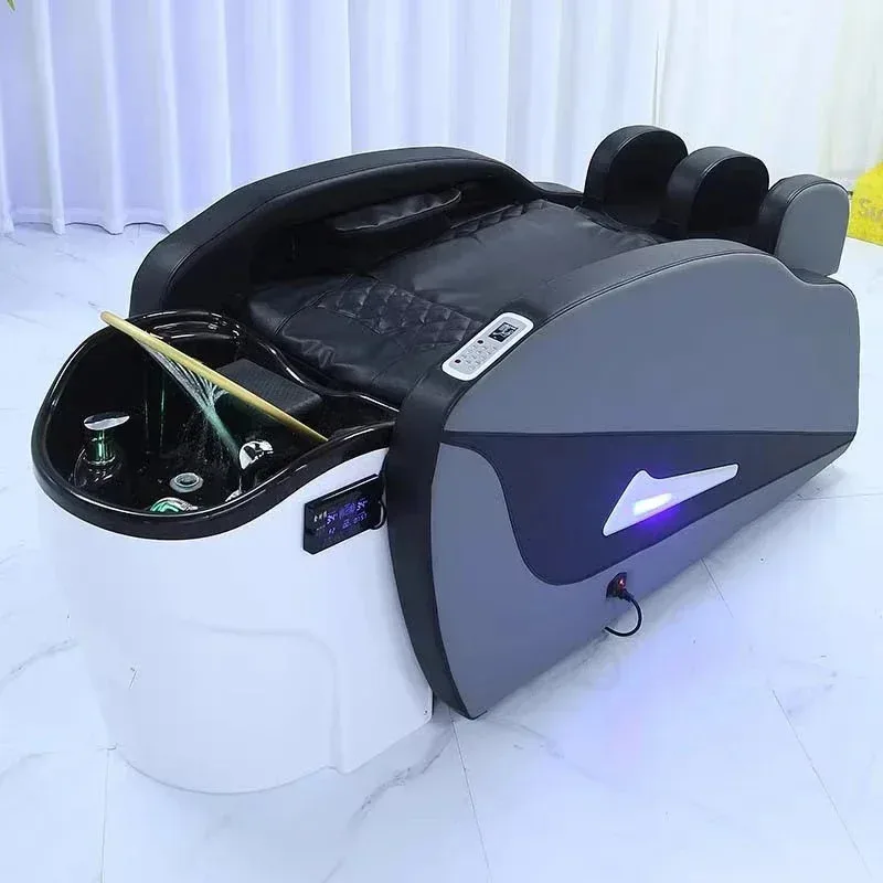 

2025 Hair Salon Washing Chair Head Spa Shampoo Bed Electric Therapy Thai Massage Shampoo Pedicure Spa Bed
