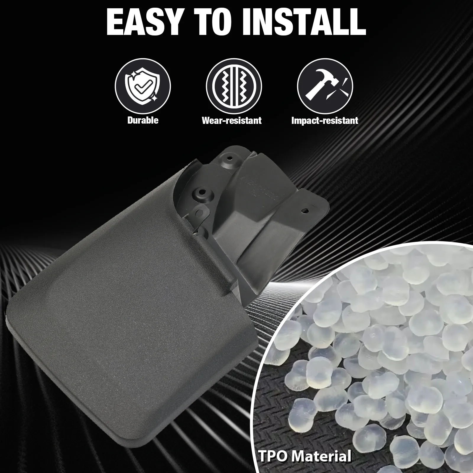 4 قطعة لتويوتا تاكوما N300 2016 - 2023 اللوحات الطينية سبلاش الحرس واقيات الطين لا الحفر الجبهة الخلفية 2017 2018 2019 2020 2021 2022 #6