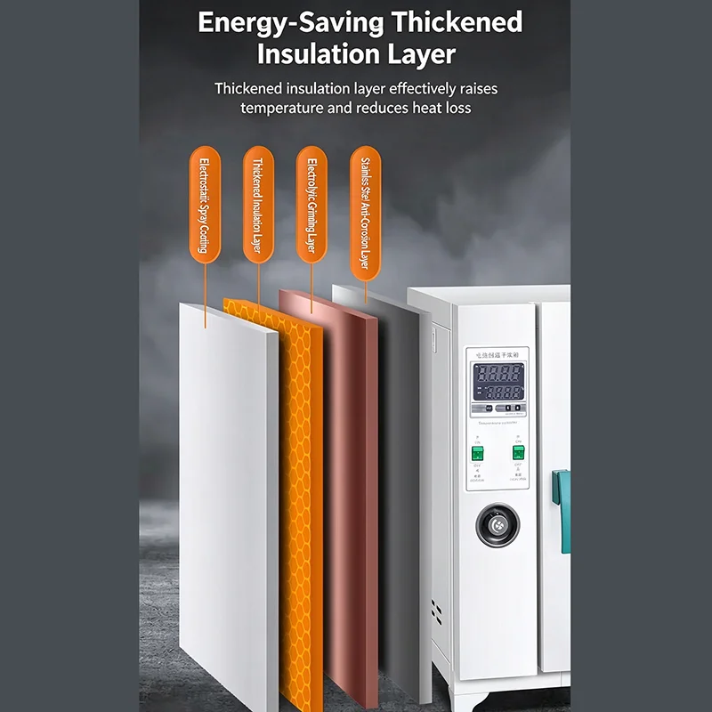 16L Constant Temperature Drying Oven 2 Layers Digital Industrial Laboratory Cabinet 500W 220V Food Dryer