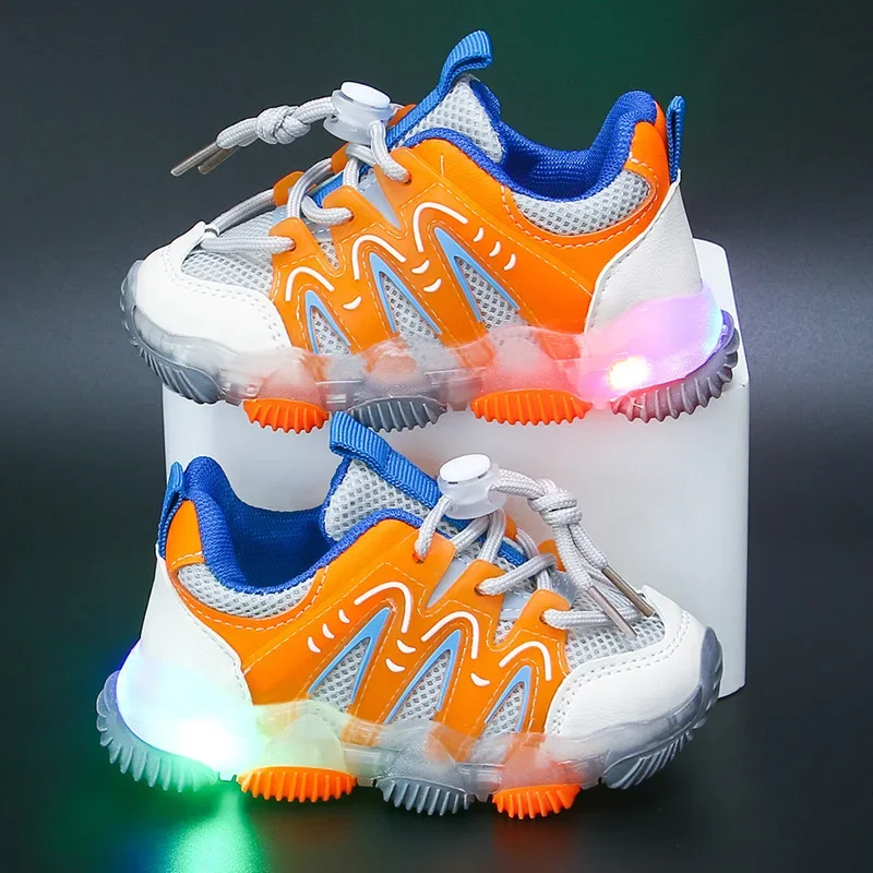 zapatillas Kid sneakers Summer Kids Shoes Luminous Girls Shoes Breathable Mesh Children Tennis Shoes Boys Casual Shoes кроссовки