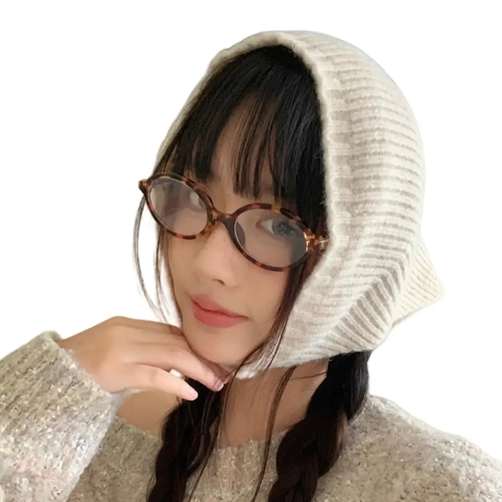 Trójkątna apaszka do włosów, jednolity kolor, sweter, czapka, dziergana apaszka trójkątna, wielofunkcyjna, ręcznie robiona na szydełku opaska na głowę DIY