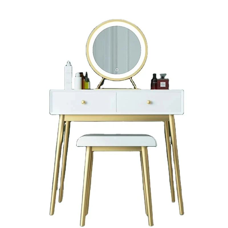 

Customize.Nordic Light Luxury Modern Ins Style Dresser with Mirror Bedroom Makeup Table Dressing Table with Drawer