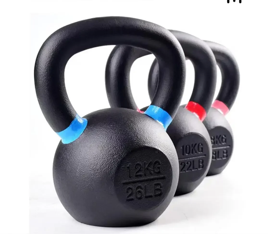 Factory Custom Cast Iron Competition Kettlebell Set Powder Coated for Body Building Fitness