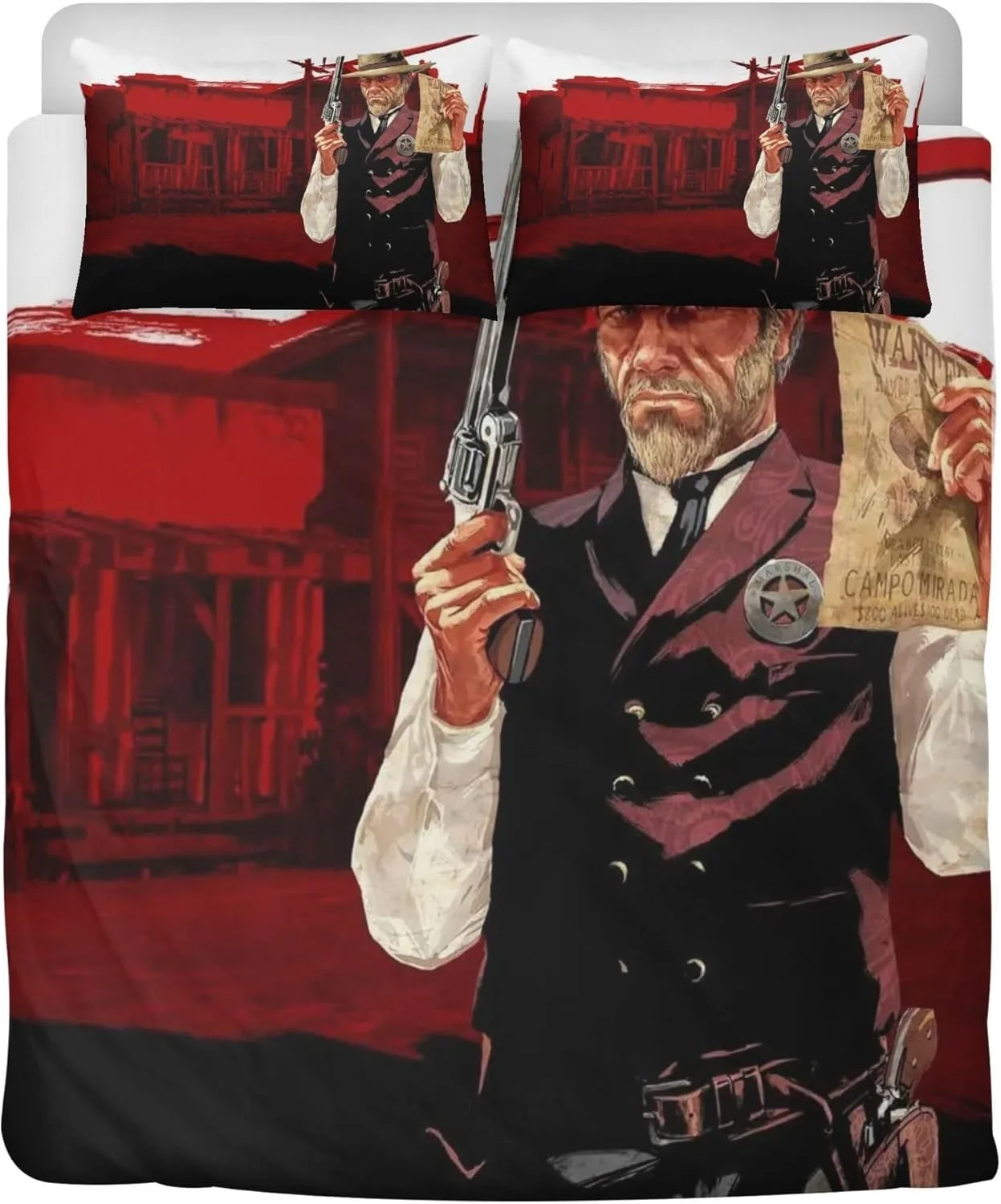 Red Dead Redemption Bedding Set 3D Printing Home Decoration Game Pillowcase Quilt Cover Cute Gift To Family and Friends