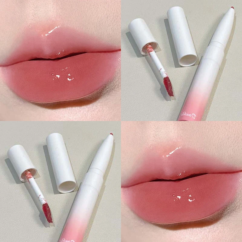 

High Quality HERORANGE Illusion Mist Mirror Double-Ended Lip Glaze Mirror-shine water-gloss two-in-one lip liner