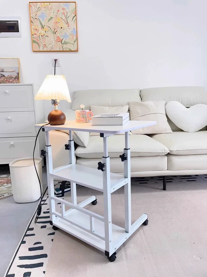 

Portable Bedside Desk with Adjustable Height Small Study Table for Dorm Room Home Office