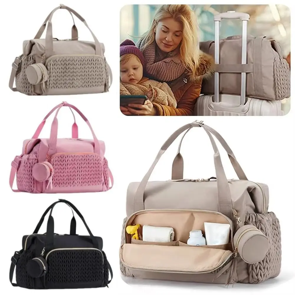 

Multifunctional Mommy Diaper Bag Wear-resistant Large Capacity Baby Stroller Organizer with Insulated Pocket Changing Pad