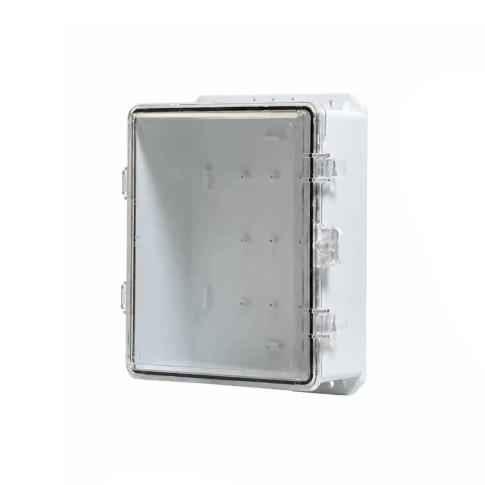 Outdoor Waterproof Socket Box Weatherproof Electric Enclosure Tight Grip Clear PC Body for Patio Wall Mount
