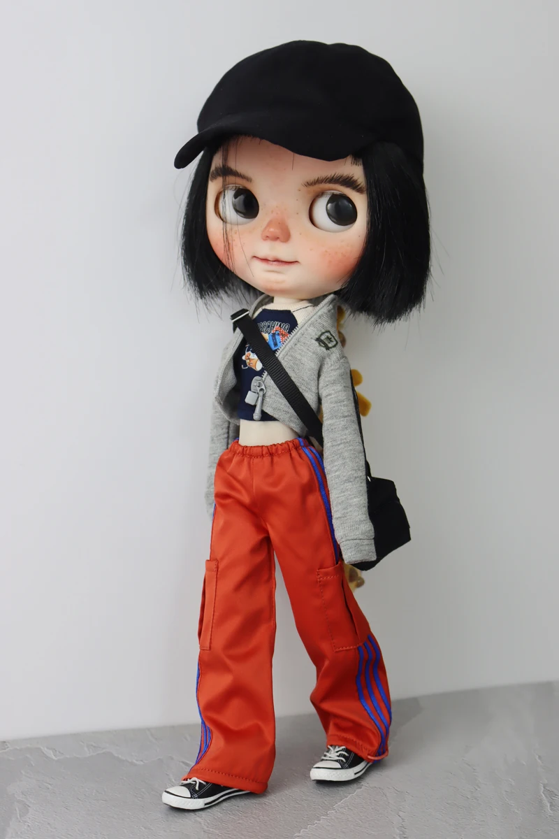 Per Blythe Doll Clothes Fashion Shirt cappotto sportivo per Ob24 Ob22 Azone Dolls Outfit Pants