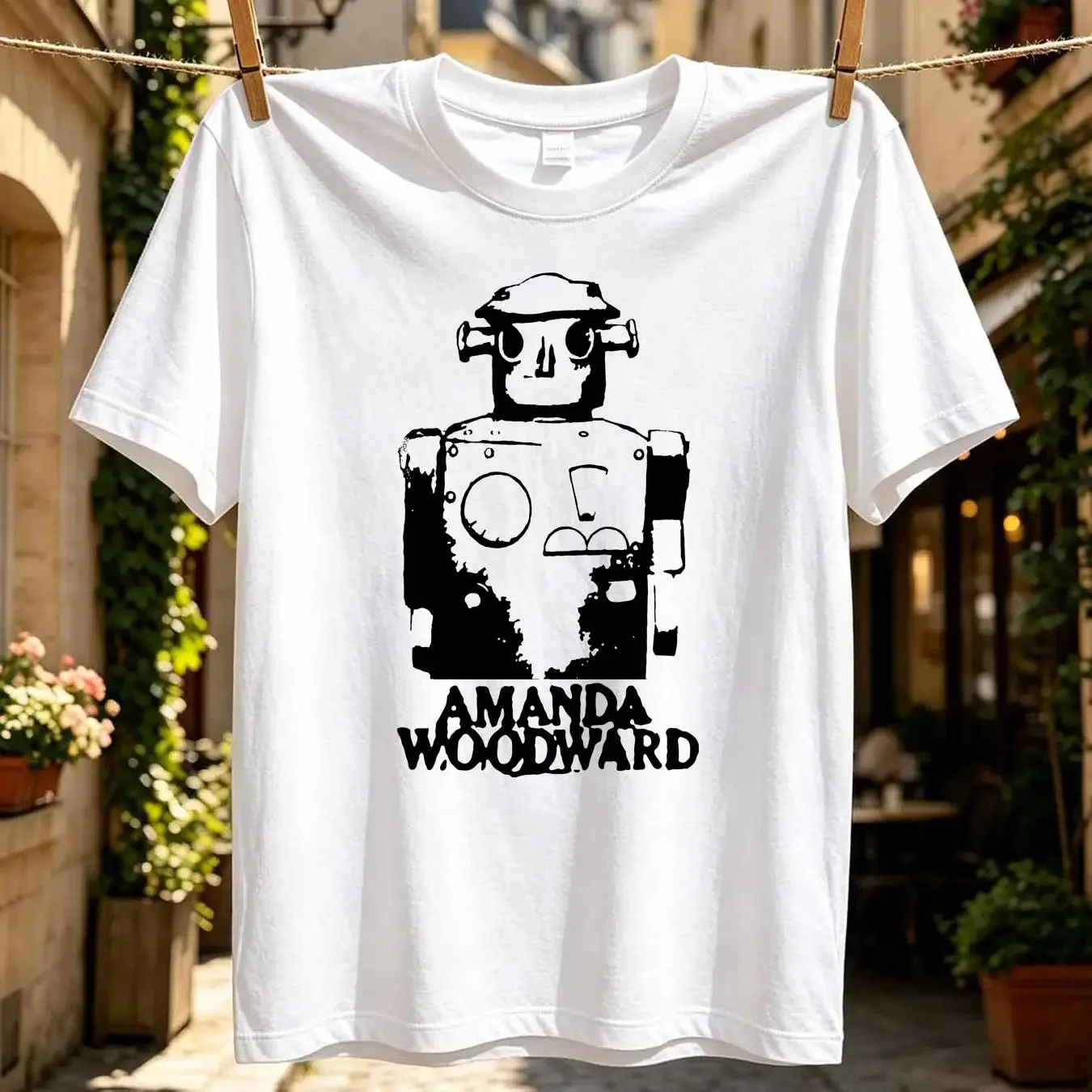 washed T Shirt Amanda Woodward hardcore punk band TE7284 vintage Washed Stylish Unisex Top For Everyday Wear Slightly Versatile