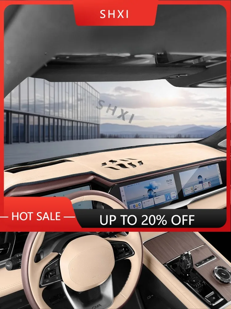 Good Quality New Car Dashboard Protective Pad Avoid-Light Cover Anti-UV Carpets Flannel Non-Slip Mats For Geely Monjaro KX11 Xin